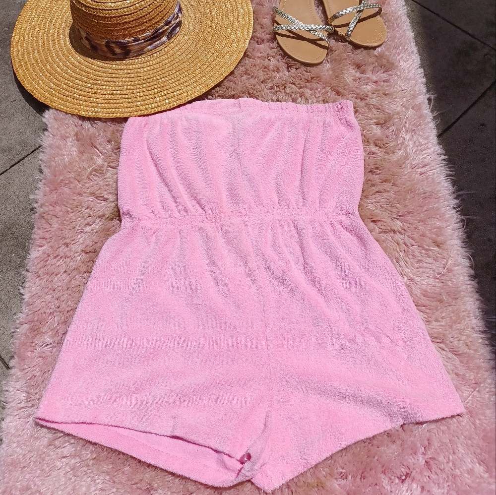 Vintage 60s Barbiecore Terrycloth Romper